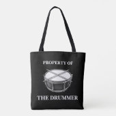 Rock & Roll Drummer Snare Drum Drumsticks Musician Tote Bag (Achterkant)