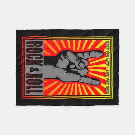 Rock & Roll Fleece Deken (Voorkant (Horizontaal))