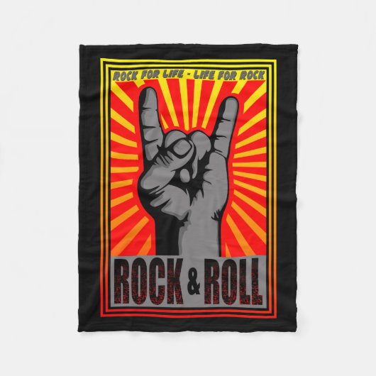Rock & Roll Fleece Deken (Voorkant)