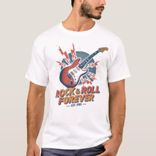 Rock & Roll Forever – Vintage Gitar T-Shirt