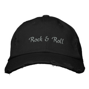 Rock & Roll geborduurd licht tekst honkbal Pet