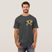 Rock & Roll Gecko klein front logo mannen t-shirt (Voorkant volledig)