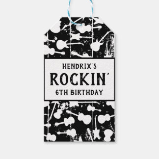 Rock & Roll Gitaar Verjaardagsfeest Servetten Cadeaulabel
