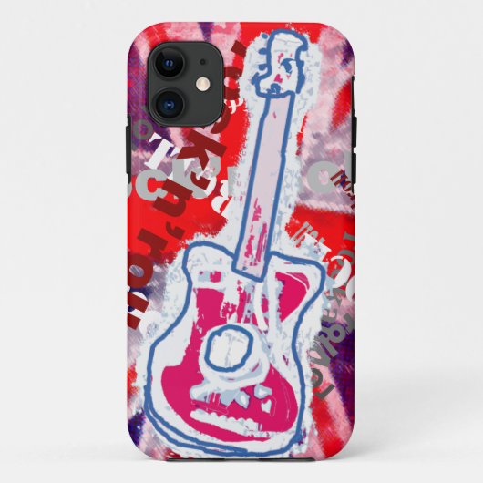 rock- & roll-gitaarmuziek Case-Mate iPhone case (Achterkant)