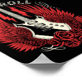 Rock & Roll Gitaarrozen Poster (Hoek)