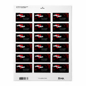 Rock & Roll Grungy Hart Muziek Thema Bruiloft Etiket (Full Sheet)