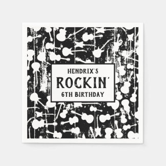 Rock & Roll Guitar Birthday Party Napkins Servet
