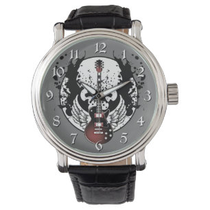 Rock & Roll Guitar Rockabilly Heavy Metal Musician Horloge
