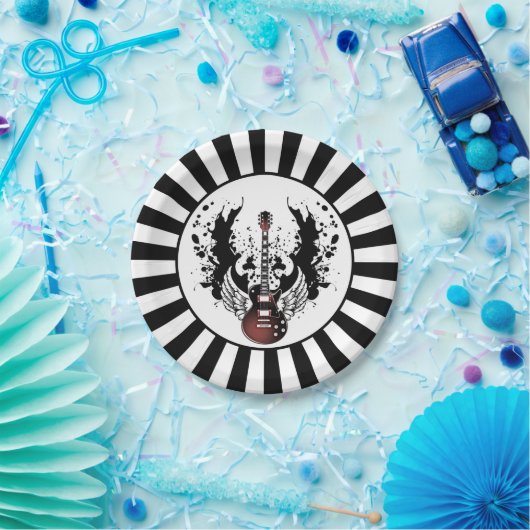 Rock & Roll Guitar Rocker Metal Musician Party Papieren Bordje (Feest)