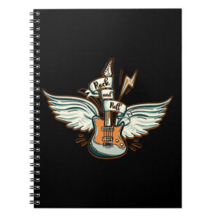 Rock & Roll Guitar Wings Music Notitieboek