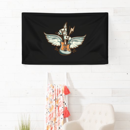 Rock & Roll Guitar Wings Music Spandoek (Insitu)