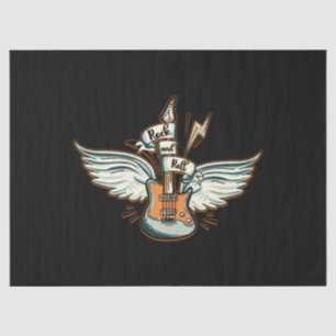 Rock & Roll Guitar Wings Music Tissuepapier