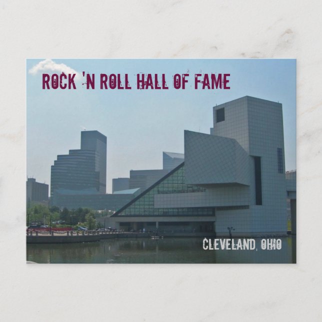 Rock & Roll Hall of Fame Cleveland Ohio Briefkaart (Voorkant)