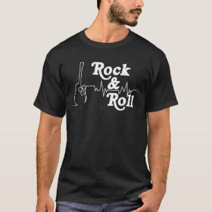 Rock & Roll Heartbeat Cool Gift voor muzikanten T-shirt