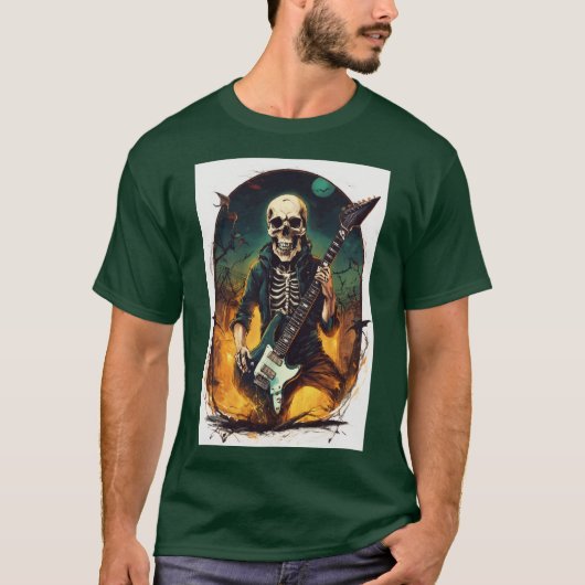 Rock & Roll Inferno: Bold Skull Concert Poster T-s T-shirt (Voorkant)