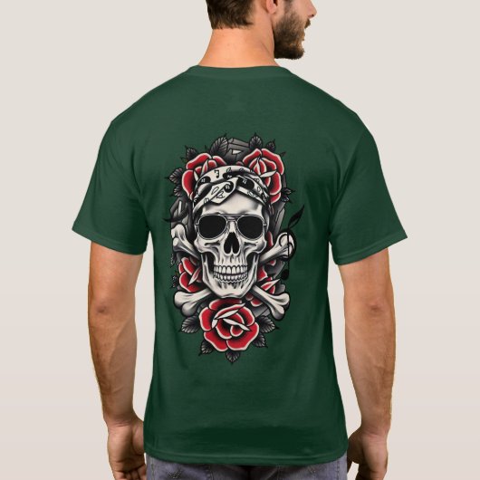 Rock & Roll Ink: gedurfde en edgy Design T-shirt (Achterkant)
