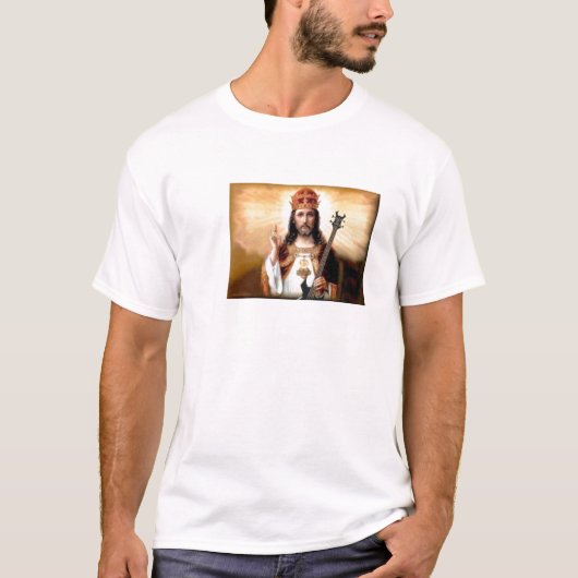ROCK & ROLL JESUS! T-SHIRT (Voorkant)
