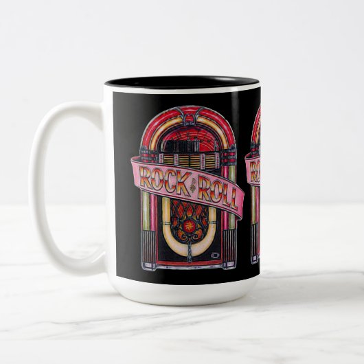 Rock & Roll Juke Box Retro Mok (Links)
