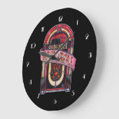 Rock- & Roll Juke Box Retro-wandklok Grote Klok (Hoek)