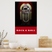 Rock & Roll Jukebox 36 x 24 Poster (Keuken)