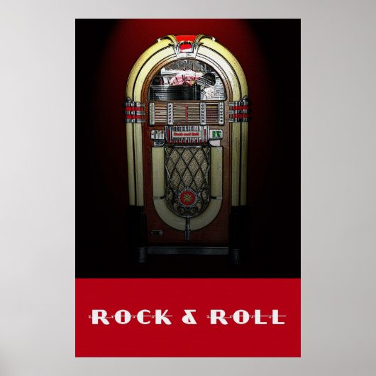 Rock & Roll Jukebox 36 x 24 Poster (Voorkant)