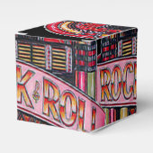 Rock & Roll Jukebox Retro Cube Favor Box Bedankdoosjes (Voorkant Zijde)