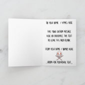 Rock- & Roll-Kaart, aangepaste zware metalen drumm Feestdagen Kaart (Binnen)