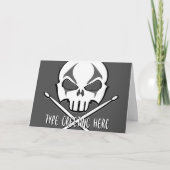 Rock & Roll Kaart Custom Heavy Metal Drummer Kaart (Voorkant)