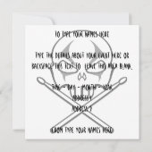 Rock- & Roll-Kaarten, gepersonaliseerd Drummer Kaart (Achterkant)