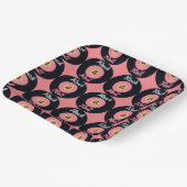 Rock & roll-kartonnen draagtas papieren bordje (Gebogen)