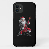 Rock & Roll Kerstmis Sinterklaas gitaar speler Case-Mate iPhone Case (Achterkant)