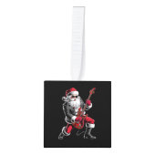 Rock & Roll Kerstmis Sinterklaas gitaar speler Decoratie (Voorkant)
