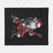 Rock & Roll Kerstmis Sinterklaas gitaar speler Fleece Deken (Voorkant (Horizontaal))