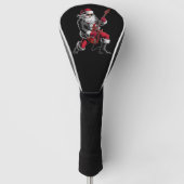 Rock & Roll Kerstmis Sinterklaas gitaar speler Golfheadcover (Voorkant)