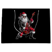 Rock & Roll Kerstmis Sinterklaas gitaar speler Groot Cadeauzakje (Voorkant)