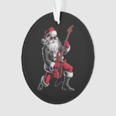Rock & Roll Kerstmis Sinterklaas gitaar speler Ornament (voorkant)