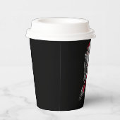 Rock & Roll Kerstmis Sinterklaas gitaar speler Papieren Bekers (Rechts)