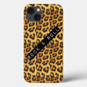 Rock & Roll Leopard Print Cell Phone Case (Achterkant)