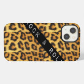 Rock & Roll Leopard Print Cell Phone Case iPhone Hoesje (Achterkant horizontaal)
