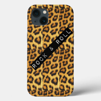 Rock & Roll Leopard Print Cell Phone Case iPhone 13 Hoesje