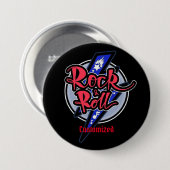 Rock & Roll Lightning Button (Voorkant /achterkant)