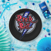 Rock & Roll Lightning Papieren Bordje (Feest)