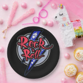 Rock & Roll Lightning Papieren Bordje (Feest)