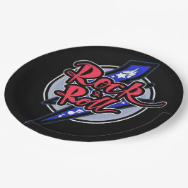 Rock & Roll Lightning Papieren Bordje