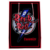 Rock & Roll Lightning Red Medium Cadeauzakje (Achterkant)