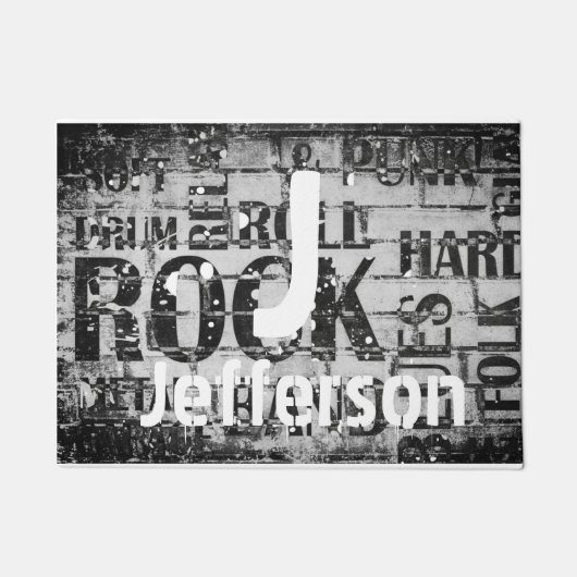 Rock- & Roll-monogram Deurmat (Voorkant)