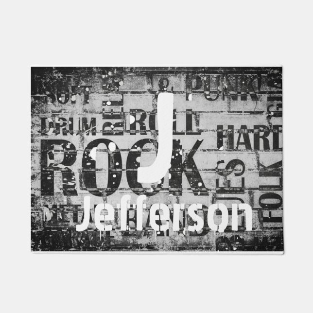 Rock- & Roll-monogram Deurmat (Voorkant)