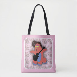 Rock Roll Monster Cute Cartoon Art Tote Bag