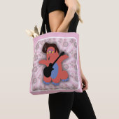 Rock Roll Monster Cute Cartoon Art Tote Bag (Dichtbij)