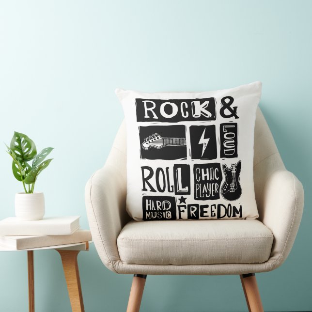 Rock & Roll Music Lover's Delight Kussen (Stoel)